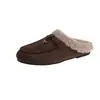 Chinelos Peludos de Solado Grosso Estilo Coreano Fashion Outono/Inverno Slip-Ons Mais Veludo Quente Para Exterior Mules de Bico Redondo Chinelos de Algodão para Mulheres