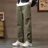 Pantalones de trabajo de pierna ancha de seda helada finos para hombre, sueltos, de pierna recta, de verano, nuevos, transfronterizos, pantalones cargo, pantalones casuales de moda