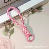 Cordón Corto de Color Bloqueado con Nudo, Llavero de Correa Trenzada para Teléfono, Correa Colgante Portátil Anti-Pérdida