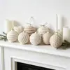 Accesorios de Bola Envueltos en Cuerda de Cáñamo de 8 cm Estilo Europeo y Americano de Nuevo Producto Transfronterizo Bola de Espuma Envuelto en Cuerda de Algodón Decoraciones Colgantes para Árbol de Navidad