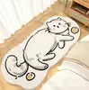 Alfombra de imitación cachemira para el hogar con diseño de gato de dibujos animados, alfombrilla absorbente y amigable con la piel para sofá en la sala de estar, se puede personalizar con etiquetas y se envía en nombre del cliente