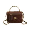 Bolso infantil acolchado con cadena estilo coreano inspirado en Chanel para niñas, bolso caja de moda tendencia 2026, bolso de hombro y cruzado para niños