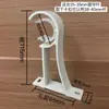 Soporte para barra de cortina de madera maciza de estilo antiguo Barra romana 35 accesorios base simple y doble montaje lateral superior soporte fijo de doble código