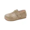 Zapatos Birkenstock Casuales de Gamuza para Niñas 2026 Primavera y Otoño Nuevos Suela Suave Graffiti de Fuegos Artificiales Elegantes Zapatos de Cuero Mocasines para Niños