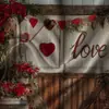 Tela de Fondo Transfronteriza Nueva para el Día de San Valentín 2026 para Decoración de Citas de Parejas, Tela Colgante para Habitación y Arreglo Exterior, Tela Colgante para Banner