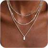 Collar de Círculos Irregulares Multicapa Transfronterizo Cobre Electrochapado Oro Real de 14K Gargantilla Apilada Joyería para Mujer