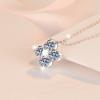 Collar Transfronterizo de Plata de Ley S925 para Mujer, Colgante de Trébol de Cuatro Hojas con Moissanita, Joyería de Moda de Lujo Ligero, Suministro Mayorista de Fábrica