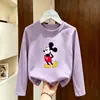 Camiseta de manga larga para niño 2026 nueva ropa de primavera y otoño para niños, camiseta básica de algodón puro para niño, top estiloso para niños mayores