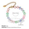 Nova Moda Transfronteiriça Pulseira Colorida de Contas de Ábaco de Pedra Natural Estilo Luxo Leve Versátil Personalizada Brincos de Joias para Mulheres