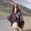 Estilo Étnico do Noroeste Turismo Vestindo Fotografia Xale Vestindo Xinjiang Xizang Qinghai Quente Combina com Tudo Capa com Franjas