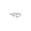 Anillo de dedo índice abierto con diseño de nicho de lujo ligero y estrella de celebridades en línea para novias con viento frío.