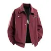 Jaqueta funcional estilo americano para trabalho, uma jaqueta casual masculina legal e estilosa para primavera e outono, uma jaqueta bomber versátil de corte solto