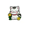 Broche de Gato Desenho Animado Fofo Emblema de Liga Metálica Acessório Decorativo Criativo Personalizado para Casais