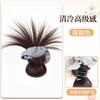 Moño de Plumas de Atado Bajo con Clip de Garra, Scrunchie Rayado, Accesorio para el Cabello de Alta Gama, Moño Postizo para Recogido