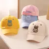 Nova Touca de Tela Infantil Super Fofa Coelho Bordado Chapéu de Sol Boné de Beisebol Estilo Coreano Verão Proteção Solar para Bebê Boné com Aba