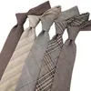 Corbata de Negocios para Hombre Ropa Formal Profesional 8cm Color Café Tela Tr Retro Corbata Anudada a Mano Color Sólido Corbata Rayada