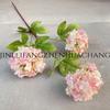 Flor Artificial Hortensia Bola de Nieve de Tres Cabezas Hortensia de Madera China Adornos Decorativos Decoración de Boda Lugar Hotel Floricultura