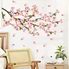 Adesivos de Parede Flor de Pessegueiro Amazon Transfronteiriços Autoadesivos para Sala de Estar Decoração de Parede Adesivos de Fundo de TV Adesivos de Parede Atacado