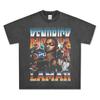 Camiseta de Manga Curta Estampada Americano Retrô Hip Hop Transfronteiriço Kung Fu Kenny Kendrick Moletom Pesado de Gola Redonda