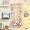 Organizador de armazenamento de acessórios de cabelo e grampos, suporte de parede para elásticos de cabelo e tiaras, porta-presilhas multifuncional, bolsa para pendurar grampos de cabelo infantil, grande capacidade