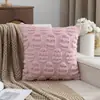Funda de Almohada de Pascua Sin Relleno, Bordado Acolchado de Piel de Conejo, Funda de Cojín de Sofá para Dormitorio del Hogar de un Solo Lado, Funda de Cojín Festiva