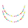 Decoración para el Hogar Estilo Nórdico, Accesorios para Fotos para Habitación de Niños y Habitación de Niñas, Colgantes de Cuerda con Pompones de Navidad de Colores Macaron