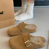 Sandalias cerradas de suela gruesa para mujer, tipo slip-on, para uso en exteriores, nuevo modelo otoño 2026, sandalias slip-on estilo Birkenstock