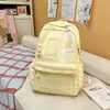 Mochila Azul Claro Estilo Escolar de Alto Valor Estético para Estudiantes de Secundaria y Preparatoria, Modelo Nuevo para Niñas, Mochila de Doble Hombro Estilo Anime Soft Girl