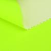 Tela Oxford 300D verde fluorescente impermeable con tira reflectante blanca, tejido base de color fluorescente para ropa