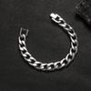 Acero de titanio que no se desvanece Cadena cubana NK Joyería Hebilla Pulsera Moda europea y americana Cool Pulsera gruesa hip hop punk de personalidad para hombre