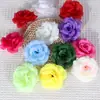 8CM Cabeza de Rosa Venta al por Mayor Diseño de Pared de Flores para Boda Arreglo Floral Verde Halloween Tocado Flor de Tela de Seda Rosa