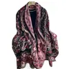 Bufanda Gruesa de Imitación Cachemir para Mujer Invierno Nuevo Jacquard de Contraste Doble Cara Estilo Étnico Retro Flor de Anacardo Chal Exportación