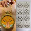 Desenho de Linha DIY Pintado à Mão de um Pequeno Thangka, Contorno de uma Caixa Gawu, Ram Zaki com Detalhes em Ouro Amarelo por Matibao