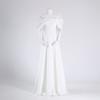 Vestido de Casamento Leve Simples e Elegante 2026 Estilo Designer Emagrecedor Cetim Branco Ombro a Ombro Vestido para Sessão de Fotos de Viagem de Noiva