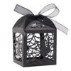 Caja de caramelo de cinta hueca láser transfronteriza caja de papel de telaraña negra caja de dulces de araña para fiesta de Halloween en stock