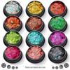 Série Laser Transfronteiriça 4mm Conjunto Misto Sorridente Lantejoulas Glitter Pó Glitter Esmalte Gel Material para Nail Art