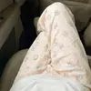 Pantalones de Pijama de Algodón Nube para Mujer de Verano, Delgados, Talla Grande 100 kg, Holgados Casuales, Pantalones de Pierna Ancha de Cintura Alta Relajados para Caminar