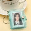 Nuevo álbum de fotos mini de PVC llavero inserción de bolsillo álbum de fotos álbum de almacenamiento de fotos de identificación 1.0 pulgada 2 pulgadas al por mayor