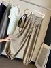 Elegantes pantalones de pierna ancha con botones, cintura alta y pliegues para mujer, estilo otoño, corte relajado, adelgazantes, pantalones tipo linterna casual
