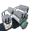 Adecuado para asiento de triciclo eléctrico Yadi C18, funda de asiento, protección solar, impermeable, cuero engrosado, funda de asiento universal para cuatro estaciones
