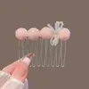 Peine Versátil de Temperamento Elegante Francés para Mujeres Pasador con Perlas Herramienta de Estilismo de Cabello para Controlar el Frizz de Gama Alta Pinza de Cabello Moderna y Chic