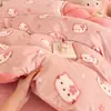 Conjunto de Cama de Veludo de Leite Espesso de Inverno Quatro Peças Novo Conjunto de Três Peças de Lençol com Capa de Edredom de Coral Fleece Flanela Roupa de Cama