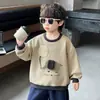 Moletom Infantil Outono 2026 Novo Estilo Crianças Outono Manga Longa Top Roupas de Elefantinho Outono Estilo Outono/Primavera para Meninos