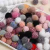 Cuentas de Bolas de Lana de Cordero Sintética de 15 mm Colgante de Bola de Felpa Esponjosa Accesorios para Joyería DIY Accesorios para el Cabello Materiales para Pendientes