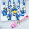 Llavero de figura de personaje de dibujos animados Stitch para coche, colgante, fiesta de frutas, pareja de Stitch, decoración de mochila, gashapon caja sorpresa