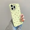 Funda floral verde adecuada para iPhone 17 Pro Max, funda de teléfono creativa 16, cubierta protectora 15, caricatura 14, película