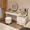 2026 Nuevo Tocador de Madera Maciza Dormitorio Simple Moderno Pequeño Estilo Crema Mesita de Noche Mesa de Maquillaje Tocador Gabinete Integrado
