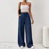 2026 Ropa Europea y Americana Transfronteriza para Mujer Amazon Verano Nuevo Cintura Alta Adelgazantes Caída Casual Pantalones de Pierna Ancha para Mujer