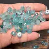 Jadeíta de hielo en color jadeíta, azul cielo con patrones florales, piezas separadoras de corte recto, espaciadores, cuentas separadoras hechas a mano, cuentas de acento, cuentas sueltas al por mayor