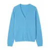 26 Nuevo Estilo Otoño/Invierno Cardigan de Seda Cachemira Cepillado con Cuello en V, Suéter Cepillado de Hilo 26, Estilo Coreano, Envío Directo de Fábrica